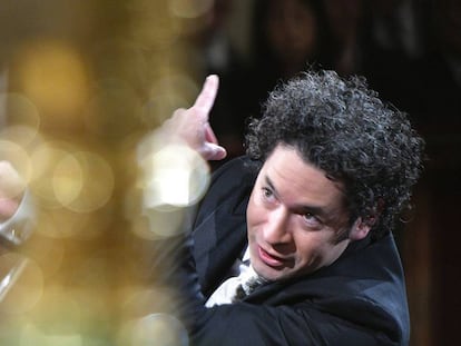 Gustavo Dudamel, en los ensayos el 30 de diciembre de 2016 del Concierto de Año Nuevo en Viena.
