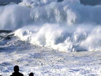 El oleaje en Muxía (A Coruña), el pasado enero.