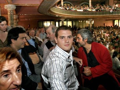 Albert Rivera, al Palau de la Música en la presentació de la seva candiadtura de Ciutadans, el 2006.