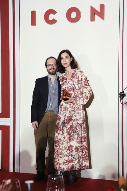 Daniel García, de ICON, y María Borrás, directora de comunicación y relaciones públicas de Guerlain España. 
