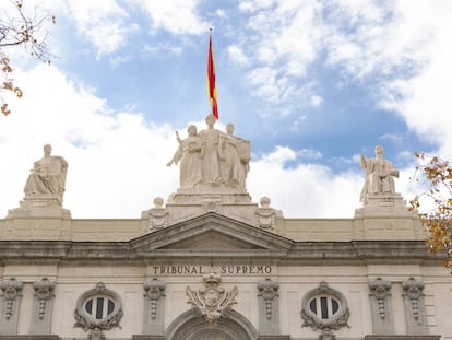 Fachada de la sede del Tribunal Supremo, en Madrid.