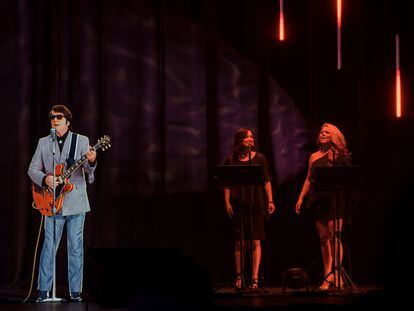 Holograma de Roy Orbison, en el escenario del Gran Teatro Bankia Príncipe Pío.