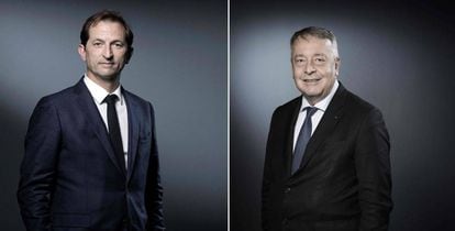 Bertrand Camus, CEO de Suez, y Antoine Frerot, jefe de Veolia.