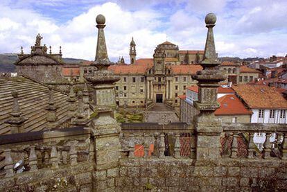 Vista de San Martín Pinario desde los tejados de la Catedral de Santiago de Compostela.