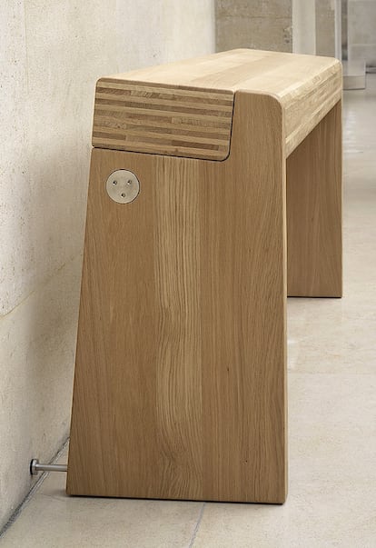 Uno de los nuevos asientos del Louvre diseñados por Szekely.