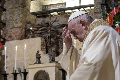 El papa Francisco el pasado sábado durante una visita a Asís.