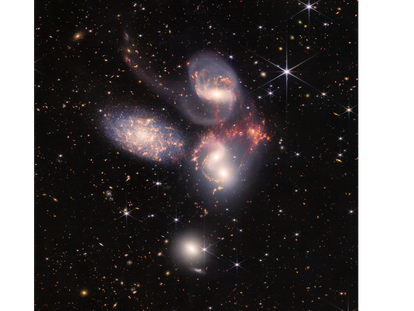 El Quinteto de Stephan, un grupo compacto de cinco galaxias situado en la constelación de Pegaso.