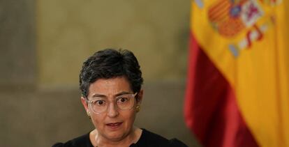 La ministra de Exteriores de España, Arancha González Laya, el día 14. reuters