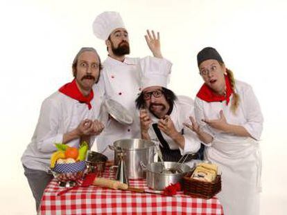 El espect&aacute;culo Chefs de Yllana Teatro. 