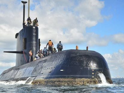 El submarino argentino &#039;ARA San Juan&#039;.