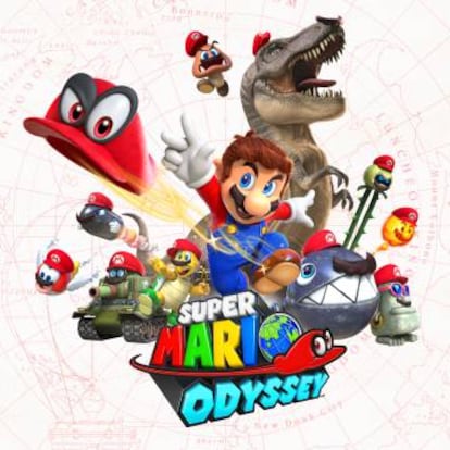 Un póster de 'Super Mario odyssey'.