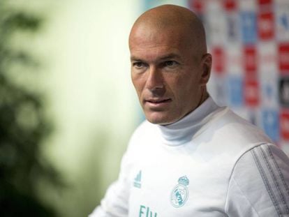 Zinedine Zidane, durante la conferencia de prensa. 