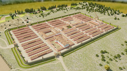 Vista general del asentamiento romano de León.