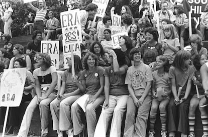 Una manifestación en apoyo a la aprobación de la ERA en Pittsburgh, en 1976.