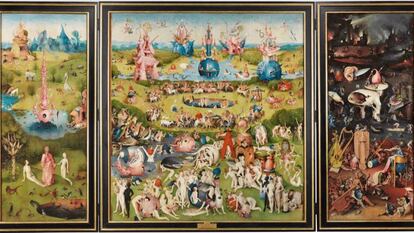 'El jardín de las delicias', el cuadro de El Bosco que se exhibe en el Museo del Prado, está repleto de plantas y múltiples flores.