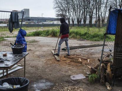 Un campo de refugiados en Roma el 30 de marzo de 2018.