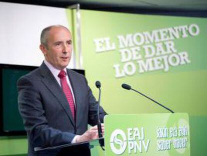 El candidato del PNV al 20-N, Josu Erkoreka.