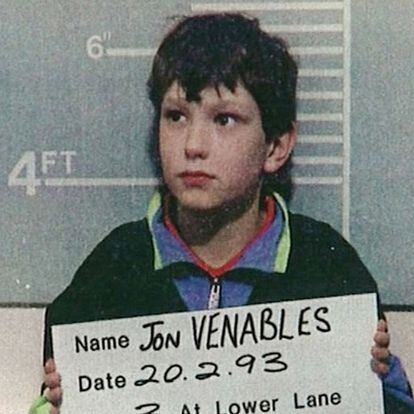 Jon Venables, a los 10 años, fotografiado por la policía en 1993.