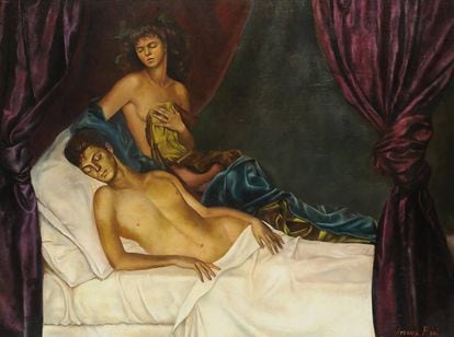 'La alcoba / Autorretrato con Nico Papatakis' (1941), de Leonor Fini.