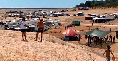 Captura de un vídeo del lugar en el que se celebra la 'rave' ilegal en Zamora.