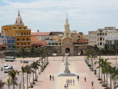 Entrada a la zona amurallada de Cartagena de Indias.