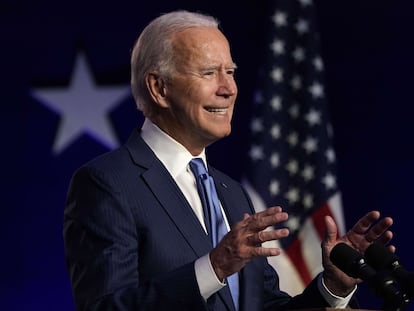 Joe Biden, durante la rueda de prensa, el 6 de octubre.