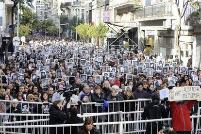 Acto por el 22 aniversario del atentado a la AMIA en Buenos Aires.