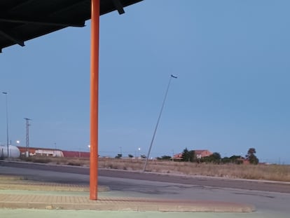 La Estación de Autobuses de Villalpando al atardecer.