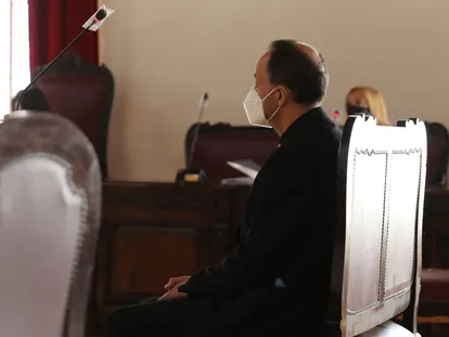 El sacerdote José Luis Galán durante el juicio el pasado mes en la Audiencia Provincial de Toledo.