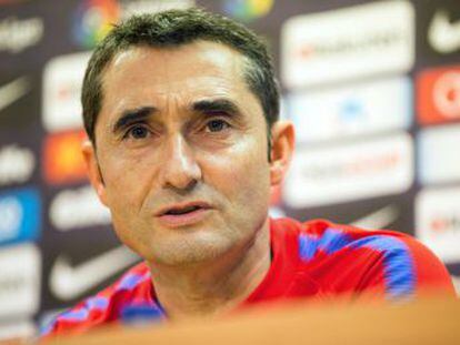 El entrenador del Barcelona se queja del apretado calendario de su equipo, que tendrá menos de 70 horas de descanso entre el duelo ante Las Palmas y frente al del Atlético