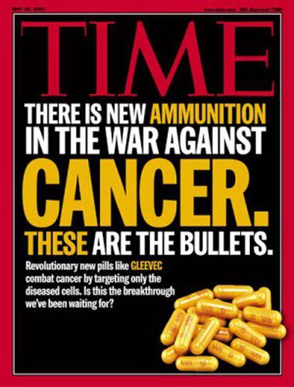 Portada de la revista 'Time' dedicada al imatinib en 2001.