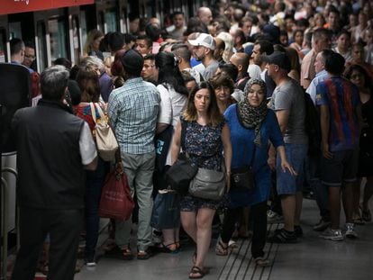 Huelga en el metro, en 2017.