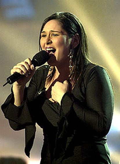 Rosa López, durante su actuación en la gala de este lunes.