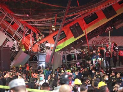 El colapso en la Línea 12 del metro de Ciudad de México, el pasado 3 de mayo.