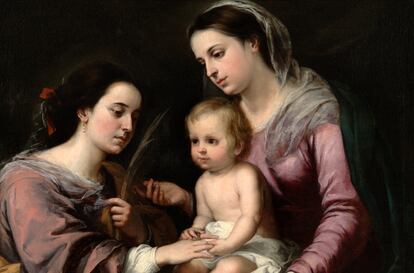El óleo de Murillo
'Casamiento místico de Santa Catalina'.