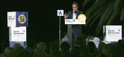 El expresidente de la Generalitat Artur Mas durante un acto político celebrado en Tarragona.