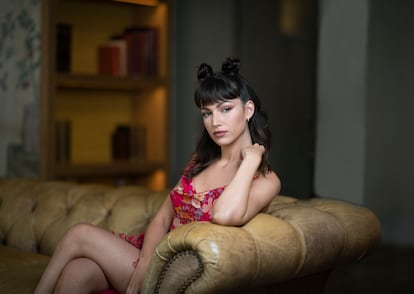 La actriz Úrsula Corberó, durante la promoción de 'Snake eyes' en el hotel Urso, en Madrid.