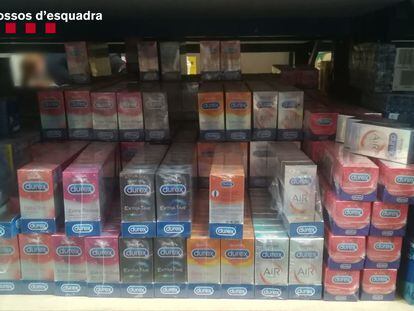 Preservativos intervenidos por los Mossos d'Esquadra.