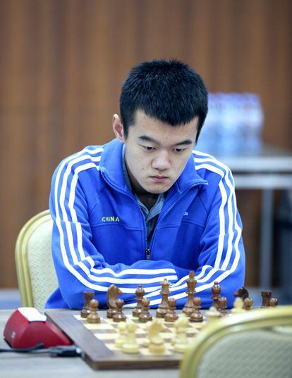 Liren Ding, durante el desempate de hoy