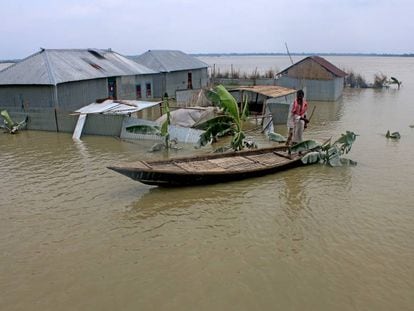 Inundación en Bangladesh este pasado 22 de julio.  