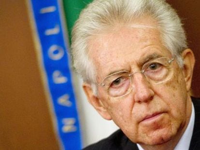 El primer ministro italiano, Mario Monti, el 5 de abril en N&aacute;poles.