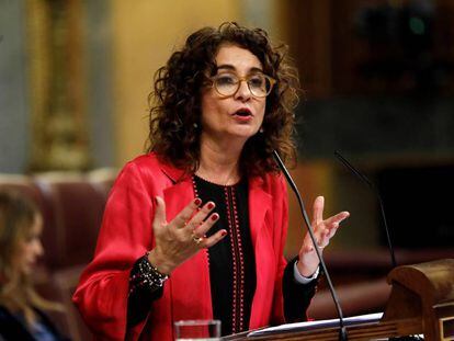María Jesús Montero en el debate de los presupuestos el pasado febrero