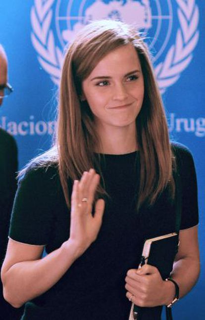 Watson en su primera misión como embajadora de la ONU Mujer.