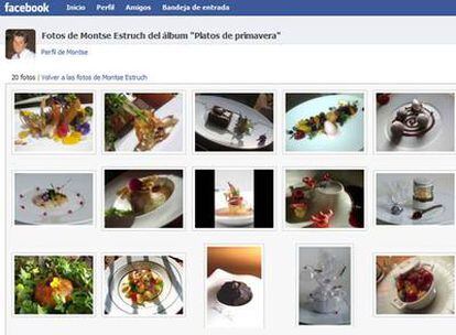 Recetas de la cocinera catalana Montse Estruch desplegadas en su página de Facebook.