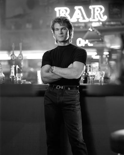 Patrick Swayze, in a promotional image for 'Of Profession: Hard'.