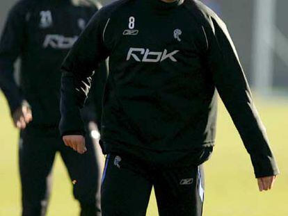 Iván Campo, en el entrenamiento de ayer del Bolton.