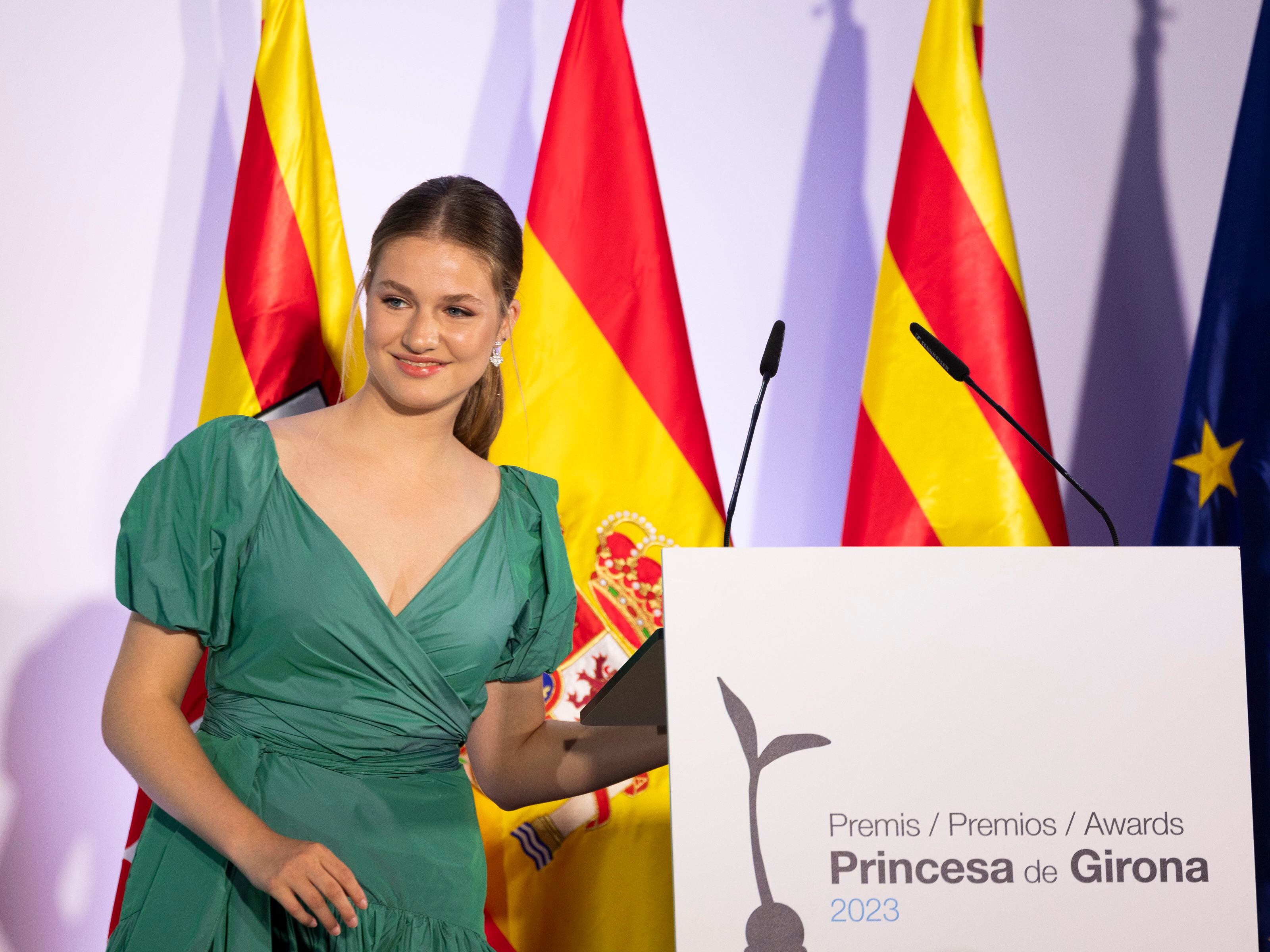 Leonor de Borbón en la entrega de los premios Princesa de Girona.