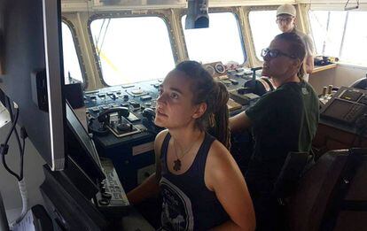 Carola Rackete, capitana del barco del ONG Sea Watch,