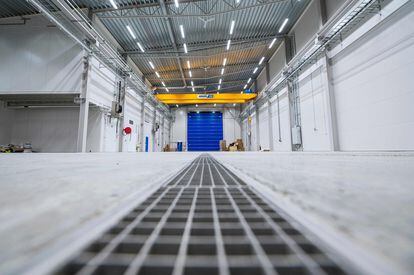 Uno de los nuevos hangares para cohetes del Esrange Space Center en Jukkasjarvi (Suecia).