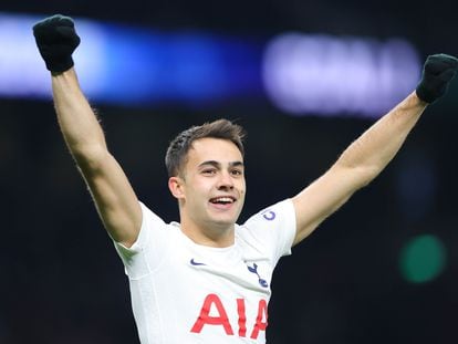 Sergio Reguilón con el Tottenham la temporada pasada.